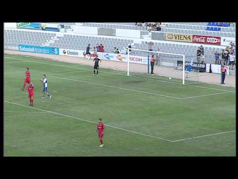 Gol de Espasandín (3-0) en el CE Sabadell - Xerez Jornada 6