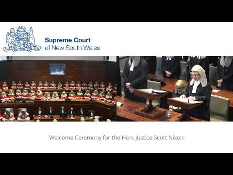 Welcome Ceremony for the Hon. Justice Scott Nixon - Tuesday 8 August 2023