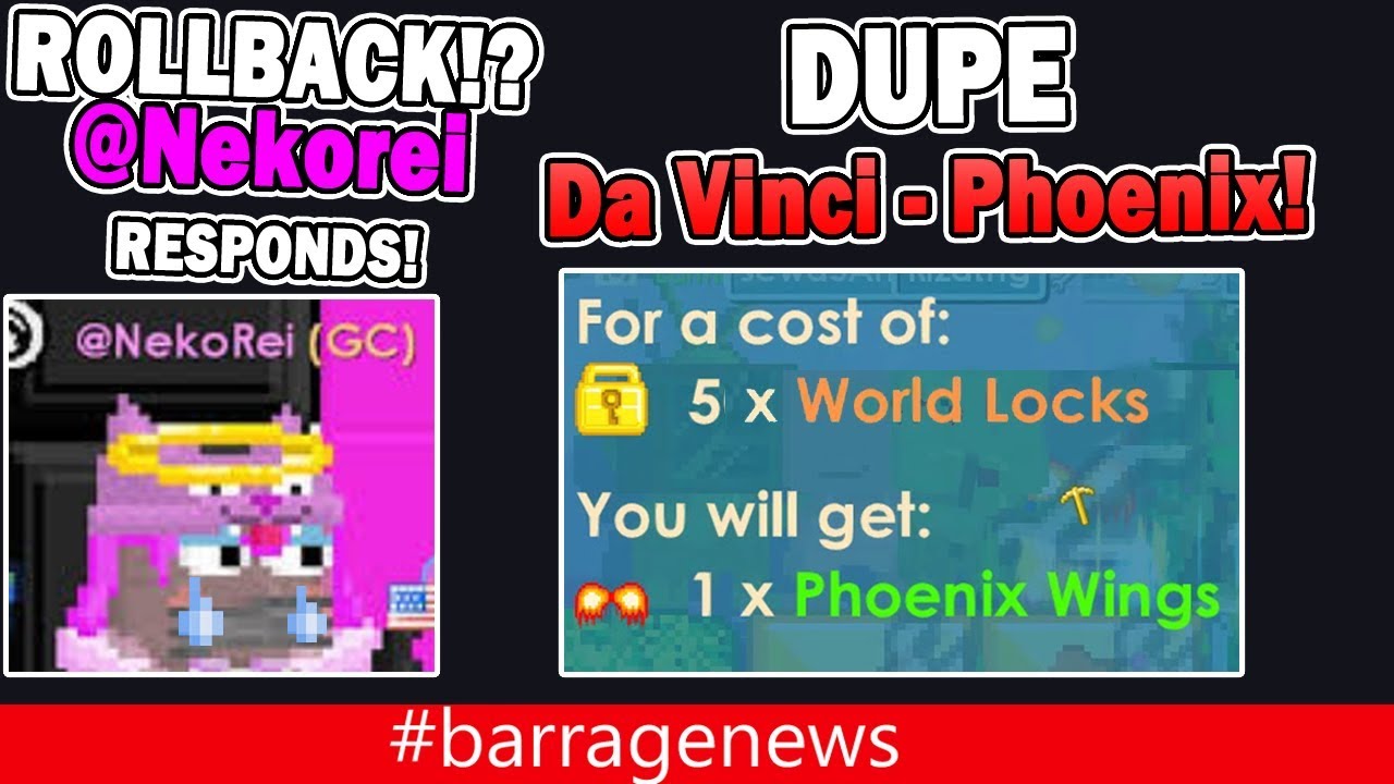 Rollback!? Worst Duplication Glitch in GT History! @Nekorei Responds! | Growtopia