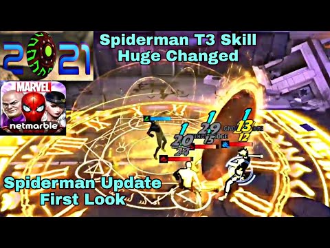 Spiderman T3 Skill Huge Changed & Spiderman Update First Look - Marvel Future Fight