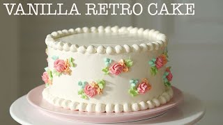 시골스런 고오급 바닐라 케이크 빈티지케이크/ Retro Vanilla Cake with German buttercream/vintage cake