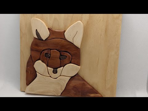 Easy scroll saw project. Fox Intarsia
