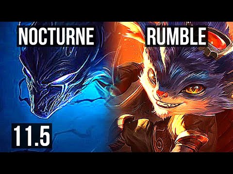 NOCTURNE vs RUMBLE (MID) | 7/1/8, 1.8M mastery, 600+ games | KR Diamond | v11.5