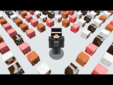 Insane Minecraft Challenge: Collecting 100 Mob Heads!