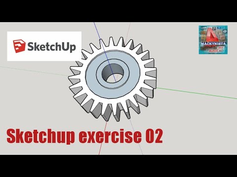 Sketchup tutorial for Beginner How to make gear