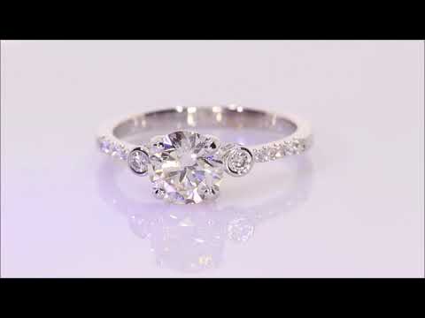 1.50 ctw Diamond Engagement Ring - Round Cut H SI2 | BigDiamondsUSA