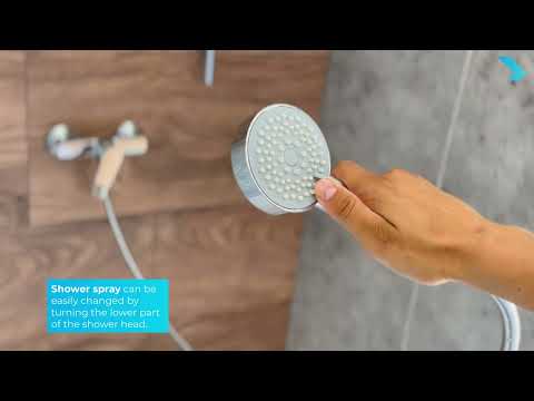 kielle Minor - Douchekop 85, 3 stralen, EcoSpare, chroom/licht grijs 20421010E