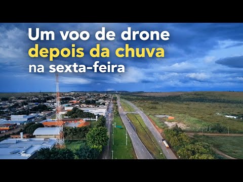 Um voo de drone depois da chuva na sexta-feira