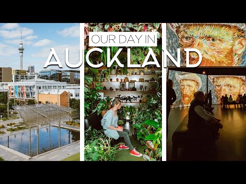OUR DAY IN AUCKLAND VIADUCT HARBOUR MONSTERA amp VAN GOGH ALIVE TRAVEL VLOG 2021