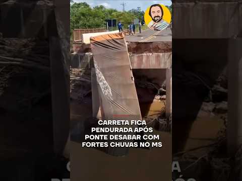🚨 PONTE CEDE NA MS-080 APÓS FORTES CHUVAS EM RIO NEGRO (MS)