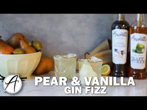 How to Make a Pear and Vanilla Gin Fizz | Spring Gin Cocktail