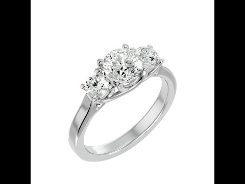 Inel de Logodna Trilogy Aur Alb 18k Diamante Naturale - Violet