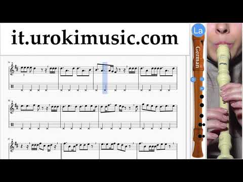 Lezioni di Flauto Dolce G. Jonas Blue - Mama Tutorial Spartito Parte#2 um-i276