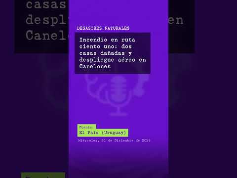 Incendio en ruta ciento uno: dos casas dañadas y despliegue aéreo en Canelones