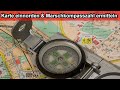 Den Marschkompass richtig benutzen Marschkompasszahl bestimmen & ermitteln  Karte Kompass einnorden