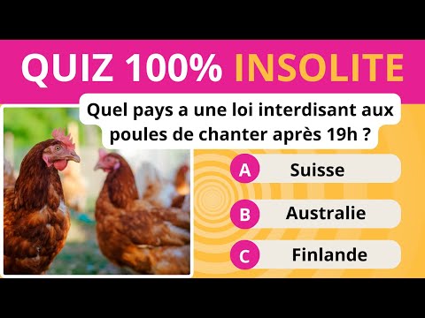 Quiz 100% insolite. 60 questions de culture générale!