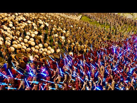 1000 Jedi 10000 Spartans 10 Catapult Vs 100000 Persians 100000 Footman - UEBS 2
