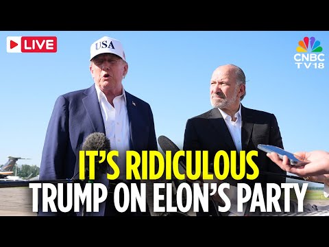 LIVE: President Trump Calls Elon Musk a 'TRAIN WRECK' After Political Party Announcement | N18G
