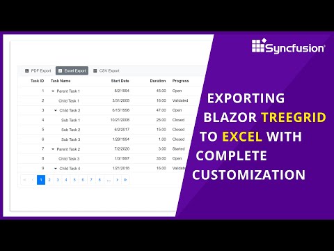 Exporting Blazor TreeGrid to Excel with Complete Customization