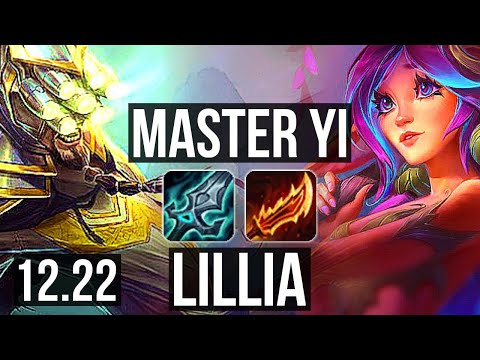MASTER YI vs LILLIA (JNG) | 8/0/2, 1.2M mastery, 600+ games, Legendary | KR Diamond | 12.22