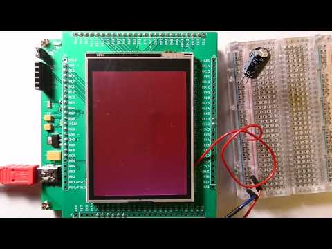 PIC32MX795F512L von SD Card Text lesen und mit ILI9320 Text ausgeben, Farbtest durchführen