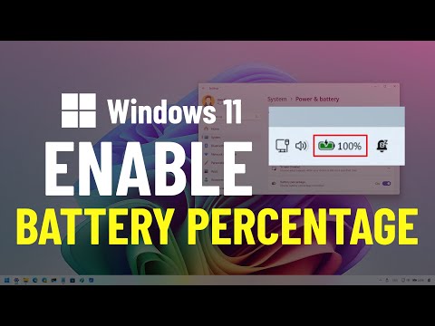 Windows 11: Enable Battery Percentage in Taskbar