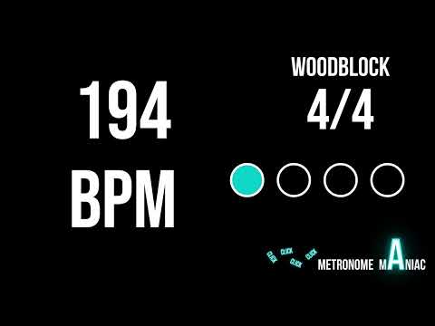 Metronome 194 BPM 4/4 - Woodblock