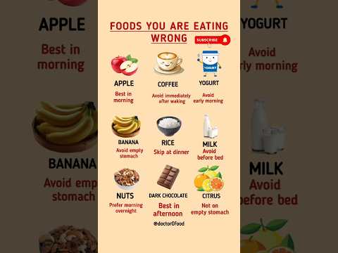 Foods You Are Eating Wrong | Best & Worst Times to Eat These Foods #healthyeating #healthylifestyle