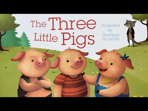 The Three Little Pigs - Read aloud in fullscreen with music and sound effects!