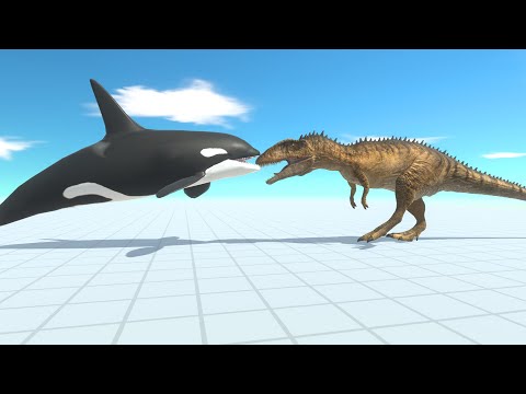 AQUATICS vs Carnivore DINOSAURS 1 vs 1 - Animal Revolt Battle Simulator ARBS
