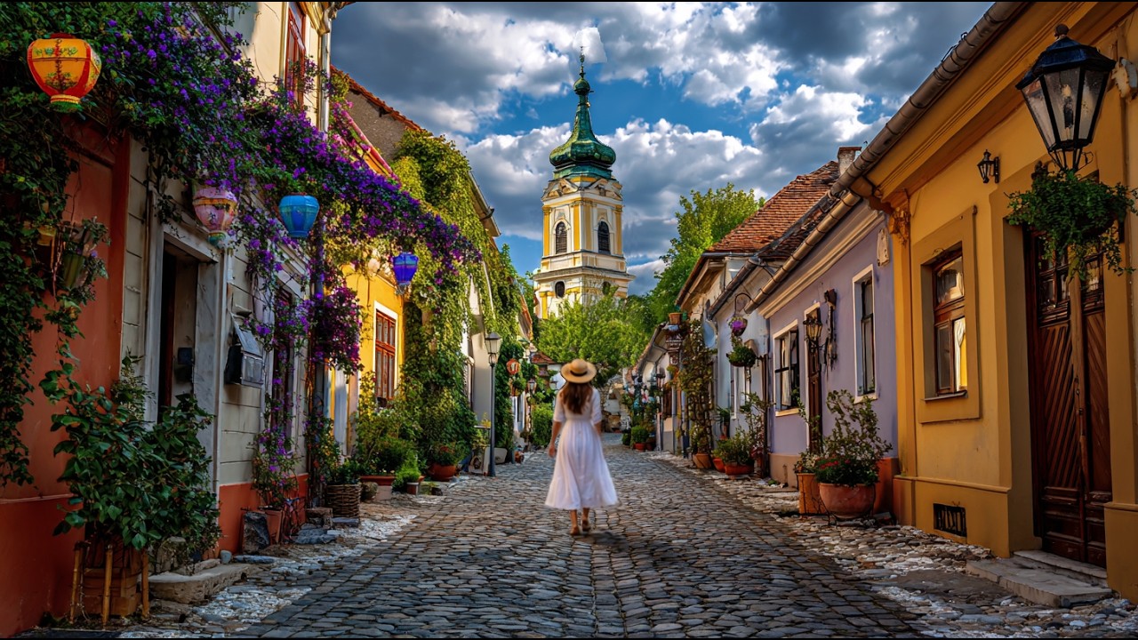 The Most Colorful Village near Budapest: Beautiful Spring Walk [4K]