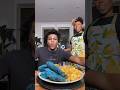 Cooking My Husband Blue Takis Tenders With Mac And Cheese