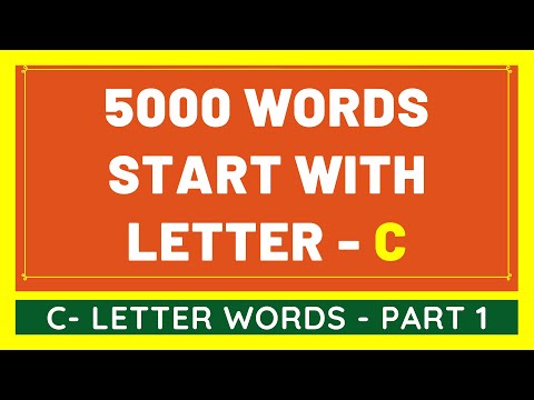 5000 Words That Start With C #1 | List of 5000 Words Beginning With C Letter [VIDEO]