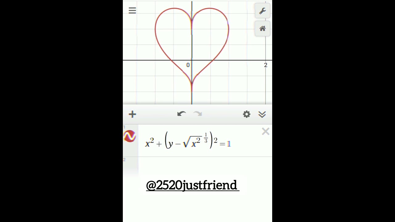 Heart Shape graph | Equation of heart #shots #mathematics #viral