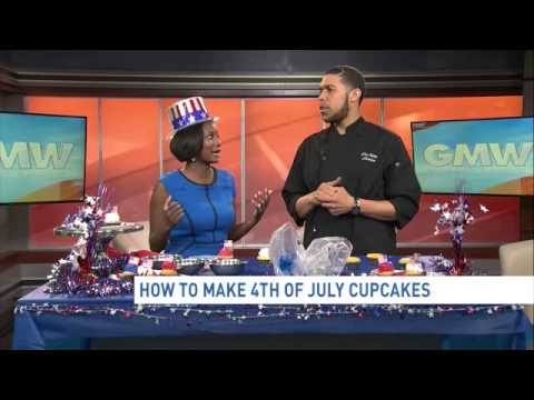 Antoine E. Lee aka DMV Cake Man shows GMW how to make Fourth of July cupcakes