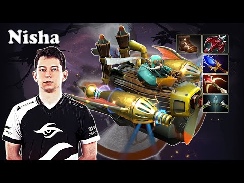 Nisha - Gyrocopter Safelane | Dota 2 7.30e Gameplay