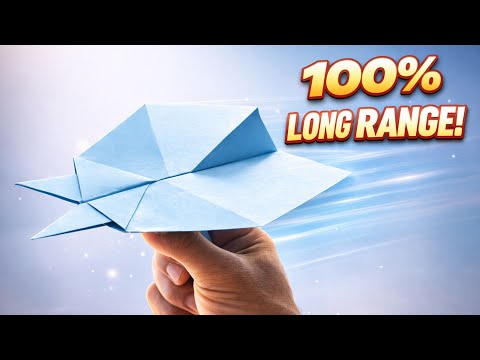 A Fast Paper Airplane That Flys Far! ✈️ Learn How to Fold an Easy Origami Airplane Step by Step😯