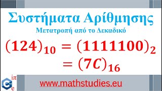 Συστήματα Αρίθμησης - Μετατροπή από δεκαδικό σε άλλο σύστημα