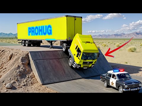 Cars vs Unfinished Road Challenge #3 in Beamng Drive 2025!