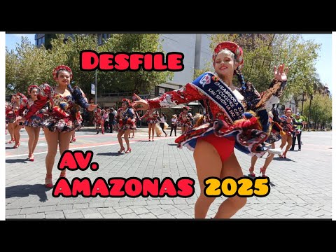 Desfile avenida Amazonas 2025, Quito festeja sus 491 años de fundación, quito Pichincha Ecuador 