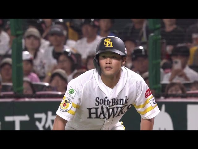 【2回裏】笑顔でガッツポーズ!! ホークス・山本恵大 昇格即スタメンでライトへプロ初安打!! 2025年7月3日 福岡ソフトバンクホークス 対 北海道日本ハムファイターズ
