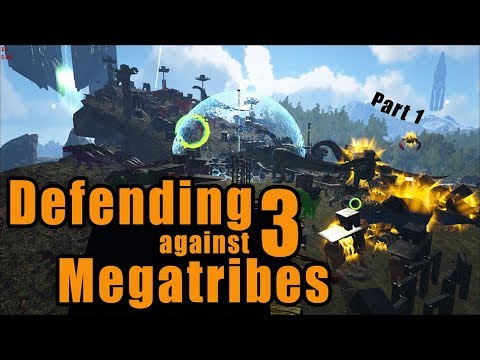 [PART 1] DEFENDING against 3 MEGA TRIBES! | ARK Official Server