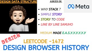 YouTube video 'Design Browser History  | Made Easy | META | Leetcode 1472'
