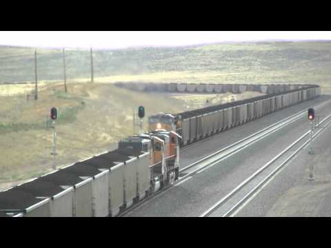 Powder River Basin Coal Train Action,...Wyoming! Part 1. 9/13/11