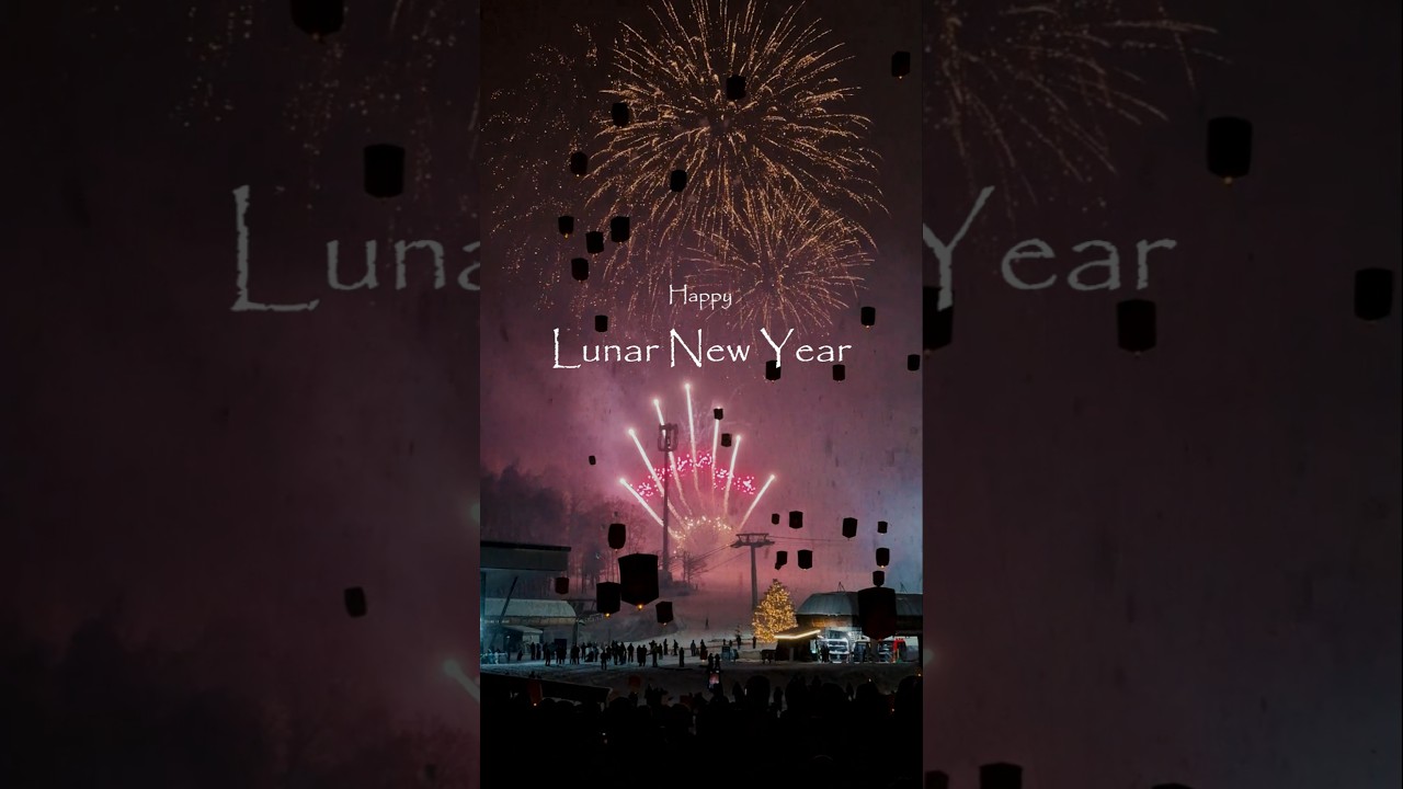 鈔能力滑雪場的農曆新年，天燈加煙火蹦出新滋味！ #北海道