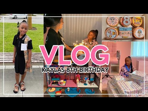 VLOG KAYLA’S 8TH BIRTHDAY | LOL SURPRISE UNBOXING | DINNER | WATERPARK | BUILDING A LOL OMG HOUSE