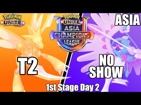 T2 vs No Show - Asia Champions League East 1st Stage Day 2 - Pokemon Unite Tournament