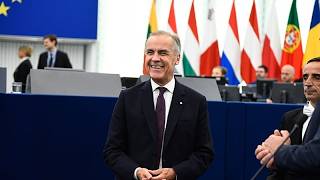 UE - Canadá, ovación en pie pour Mark Carney en el Parlamento Europeo