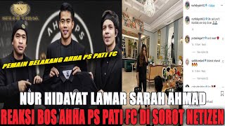 Download lagu Nurhidayat Lamar Sarah Ahmad, Reaksi Bos AHHA PS Pati FC Disorot Netizen ! mp3