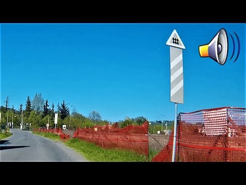 Dal passaggio a livello Via S.Caterina al PL di Via Brondina # railroad crossing # bahnübergang